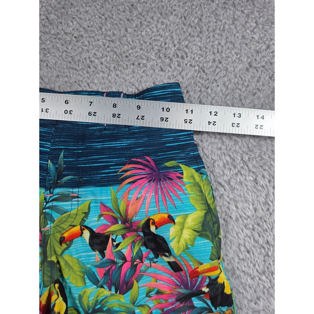 Wonder Nation Swim Trunks Size S 6-7 Blue Kids Tropical Toucan Board Shorts - Picture 5 of 8